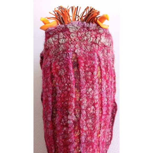 Unique OOAK Toy Alien Orange Snail SemiLy Lapatamelly Galaxy Handmade Silk Wool - Picture 6 of 15